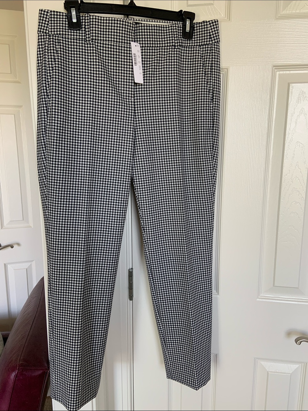 J Crew black white gingham pants